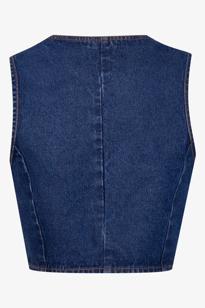 Denim Waist Coat Blue sold by Ackermas product image thumbnail 2