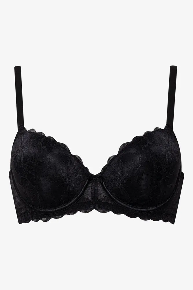 Lace Balconette Bra Black sold by Ackermas