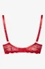 Lace Balconette Bra Red sold by Ackermas