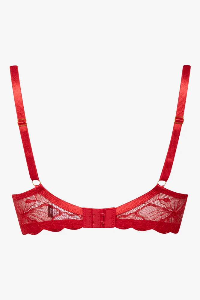 Lace Balconette Bra Red sold by Ackermas product image thumbnail 2