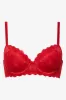 Lace Balconette Bra Red sold by Ackermas