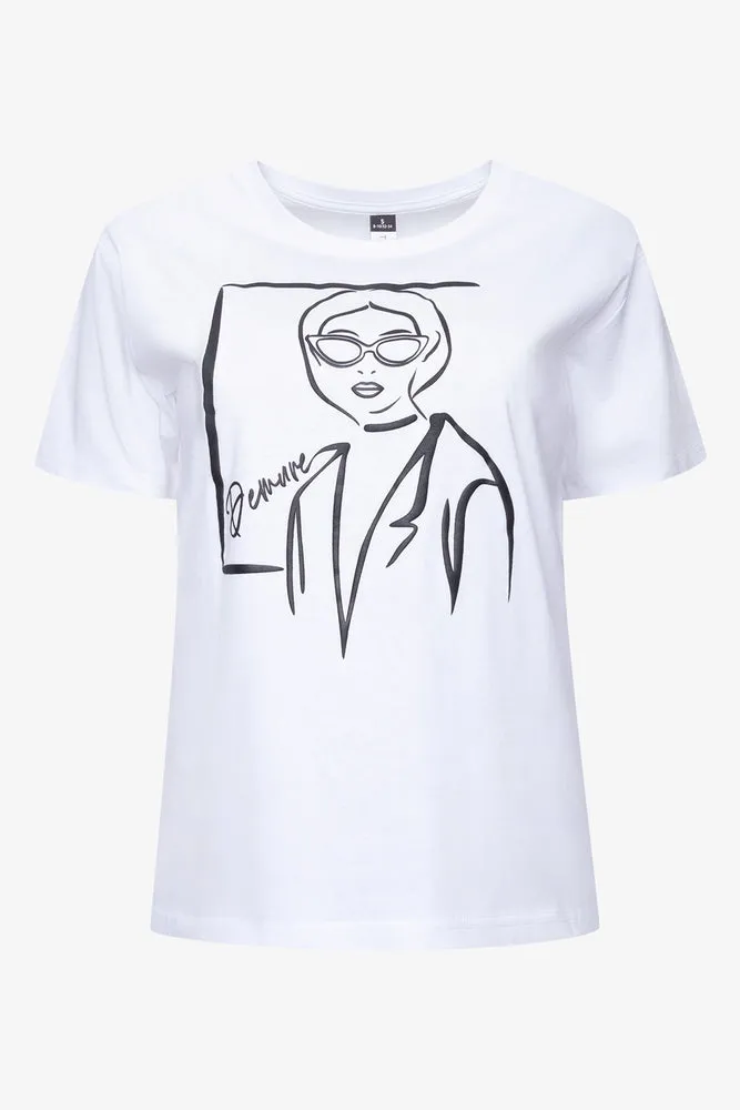 Demure Short Sleeve T-Shirt White sold by Ackermas