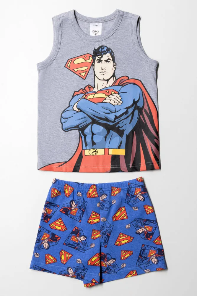 Superman Sleeveless Pyjamas Grey sold by Ackermas