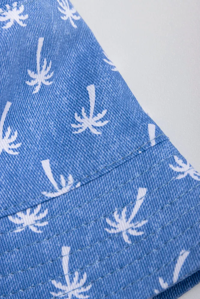 Palm Print Bucket Hat Blue sold by Ackermas product image thumbnail 2