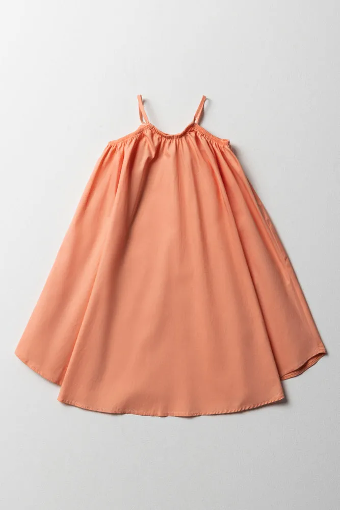 Halter-Neck Tent Dress Coral sold by Ackermas