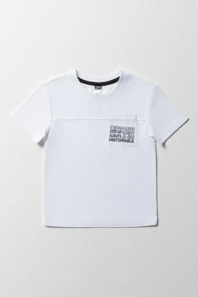 Pocket Short Sleeve T-Shirt White sold by Ackermas