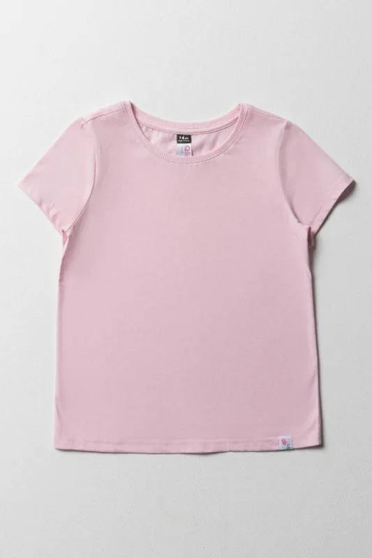 Short Sleeve T-Shirt Light Pink sold by Ackermas