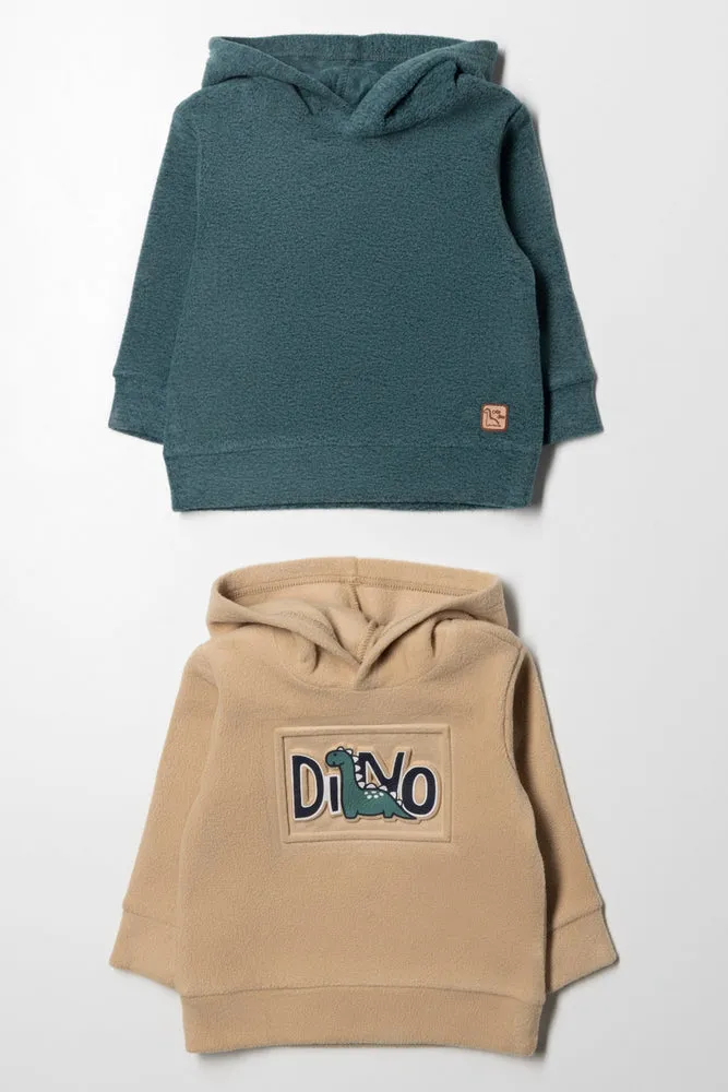 2 Pack Hoodies Green And Natural sold by Ackermas