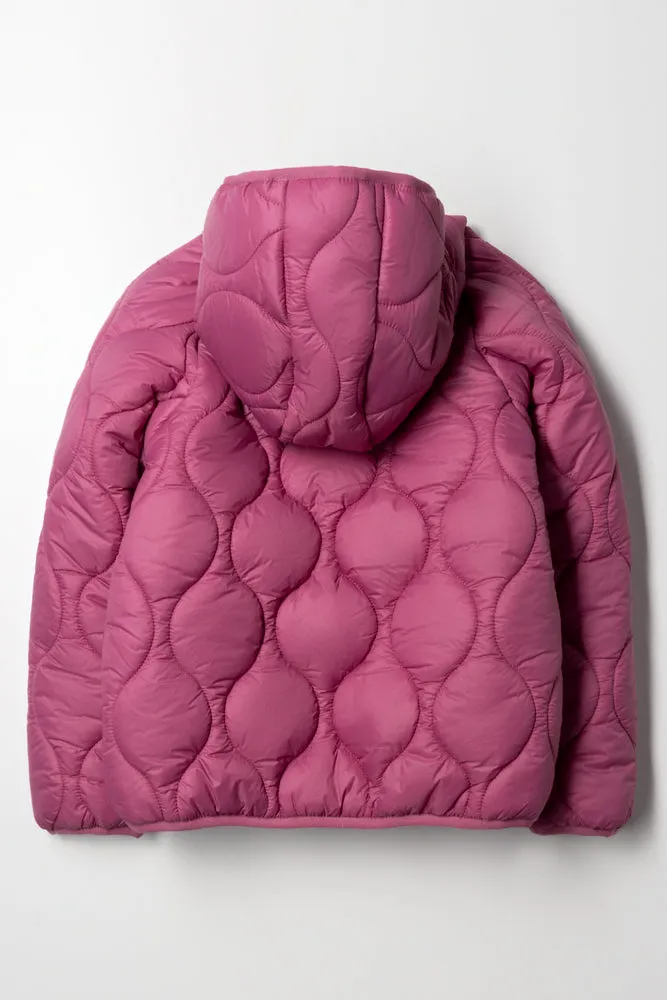 Hooded Puffer Jacket Purple sold by Ackermas product image thumbnail 4