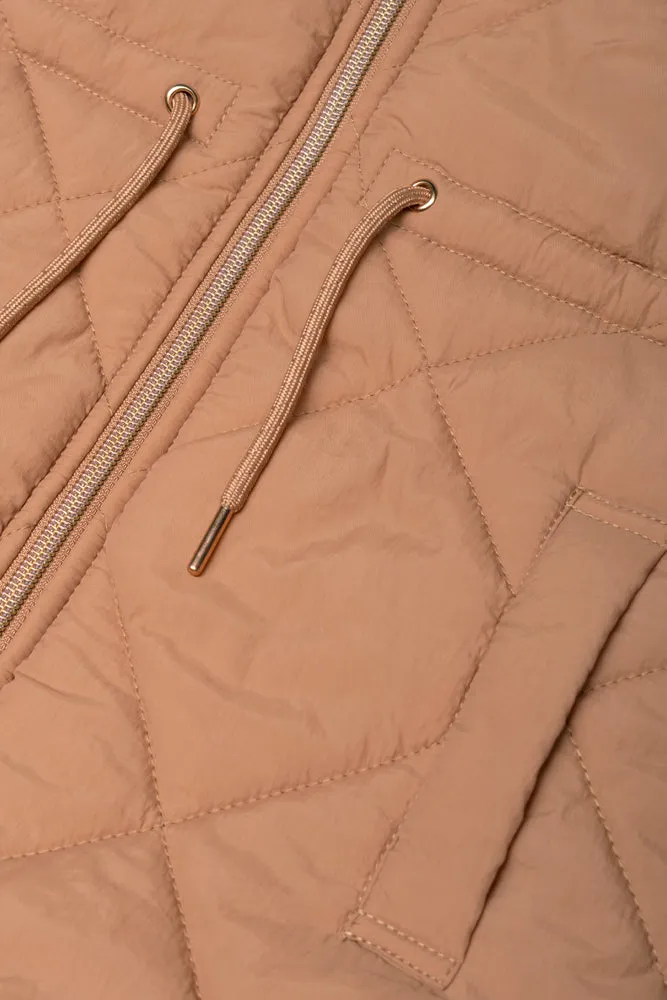 Hooded Puffer Coat Brown sold by Ackermas product image thumbnail 3