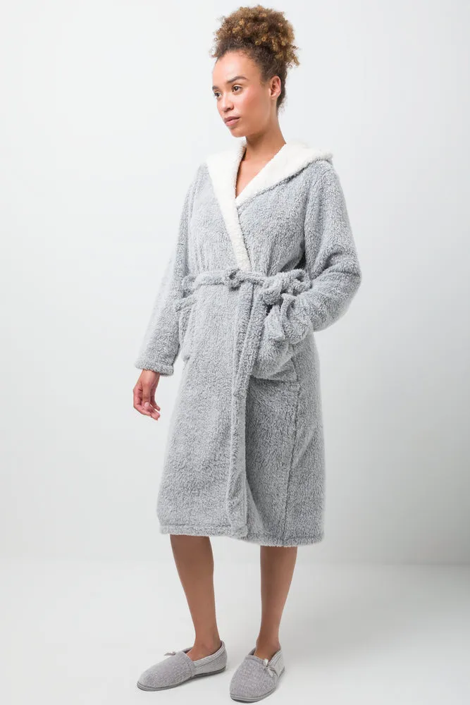 Hooded Sherpa Gown Grey sold by Ackermas product image thumbnail 2