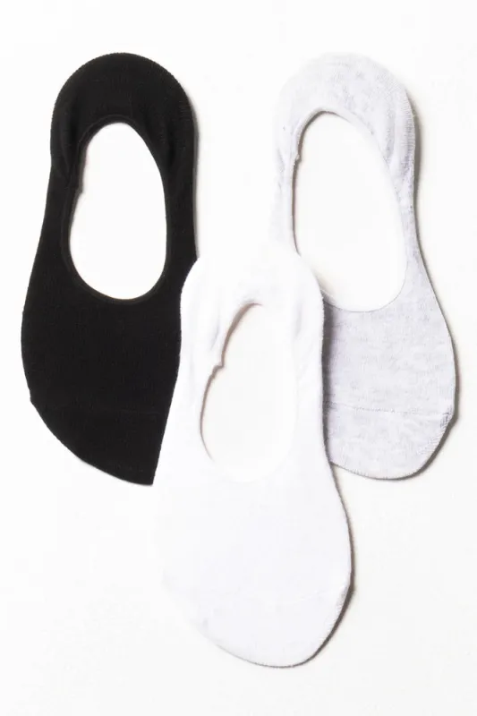 3 Pack Secret Socks Black, White & Grey sold by Ackermas