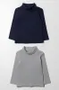 2 Pack Polonecks Navy And Grey sold by Ackermas