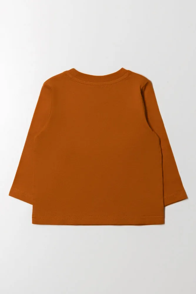 Long Sleeve T-Shirt Brown sold by Ackermas product image thumbnail 4