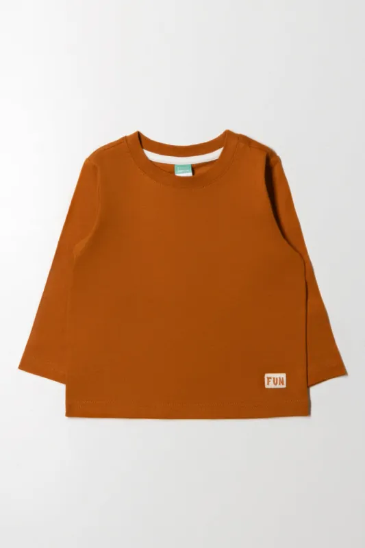 Long Sleeve T-Shirt Brown sold by Ackermas