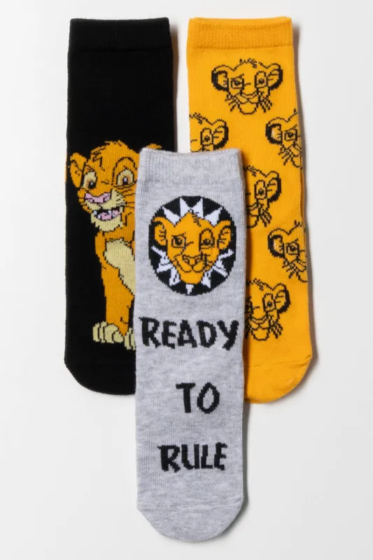 Lion King 3 Pack Socks Black sold by Ackermas