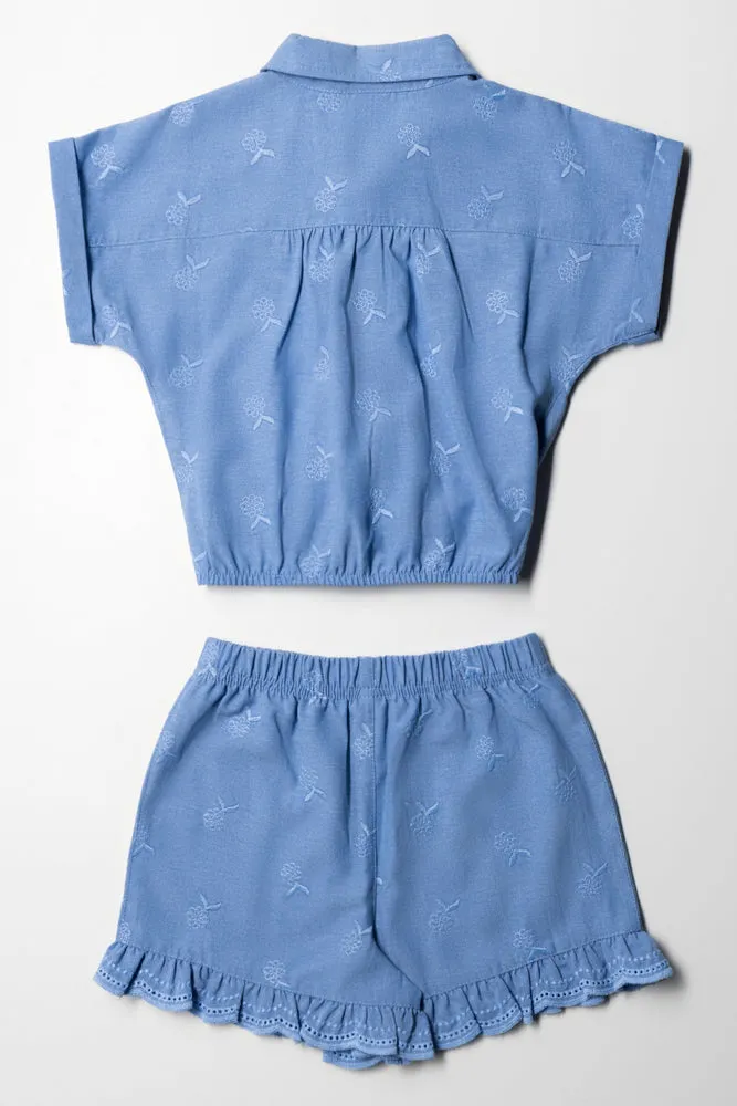 Denim Short And Top Set Blue sold by Ackermas product image thumbnail 4