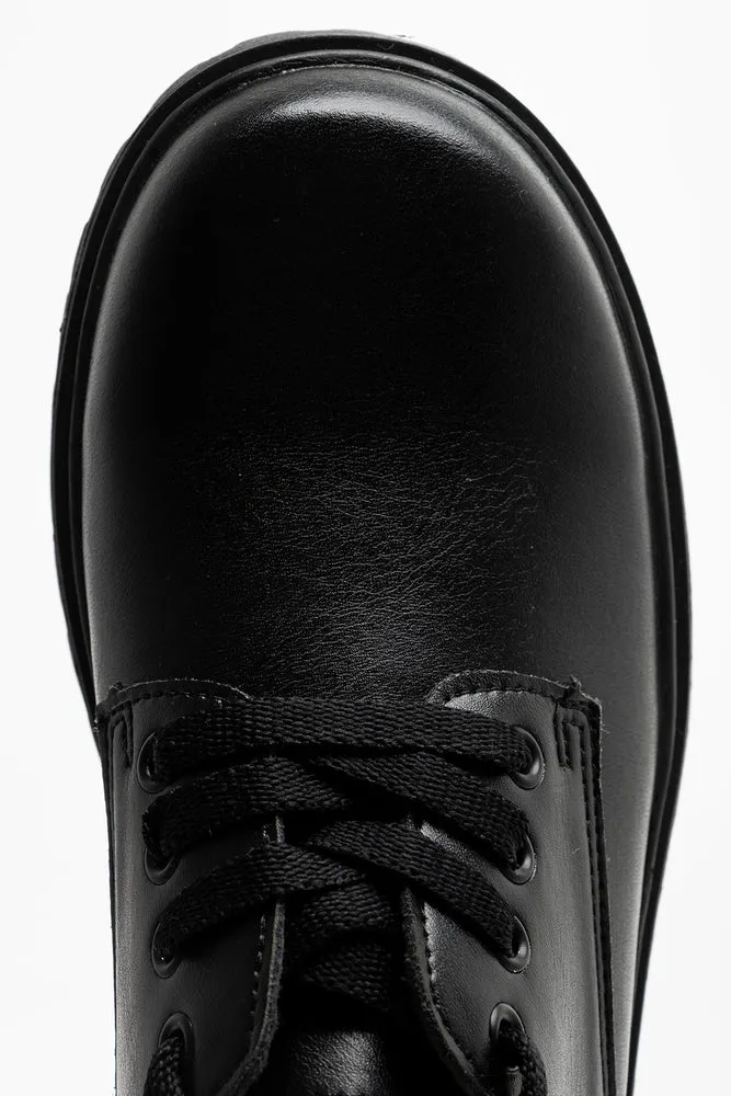 Rugged Leather Boys Shoes Black sold by Ackermas product image thumbnail 5