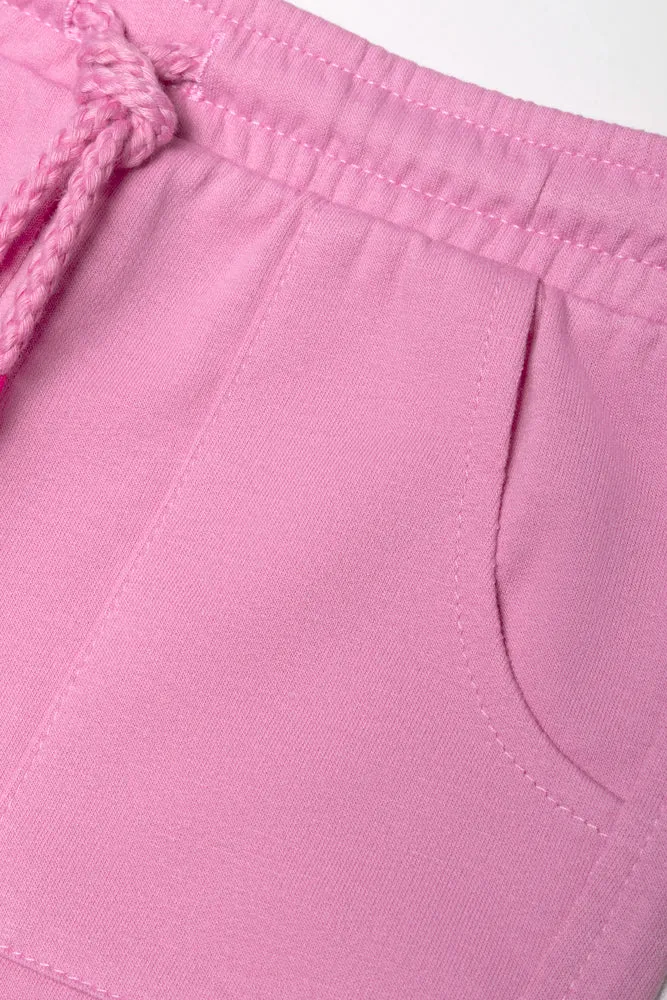 Unbrushed Fleece Shorts Set Pink sold by Ackermas product image thumbnail 3