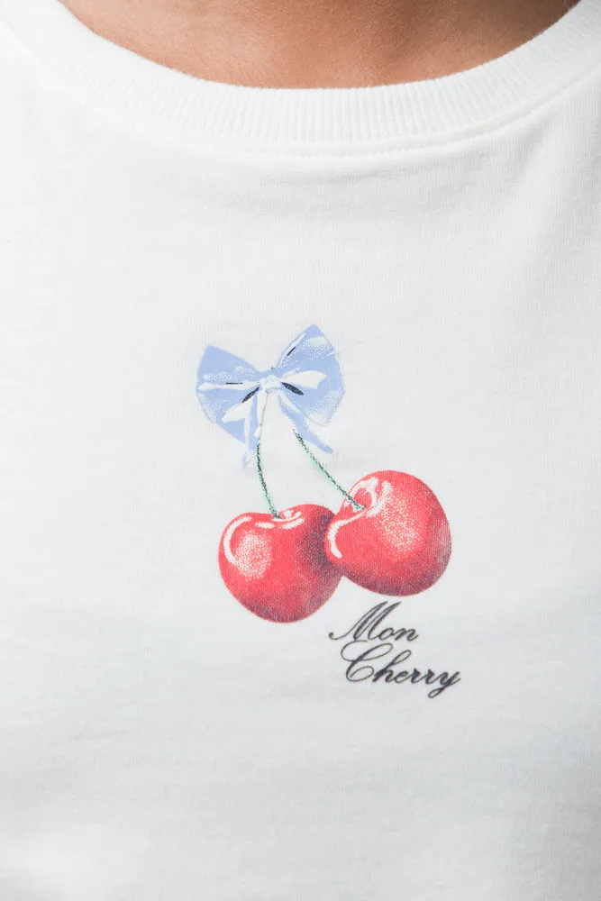 Baby T-Shirt With Cherry Print White sold by Ackermas product image thumbnail 4