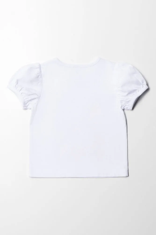 Puff Sleeve Tee White sold by Ackermas product image thumbnail 3