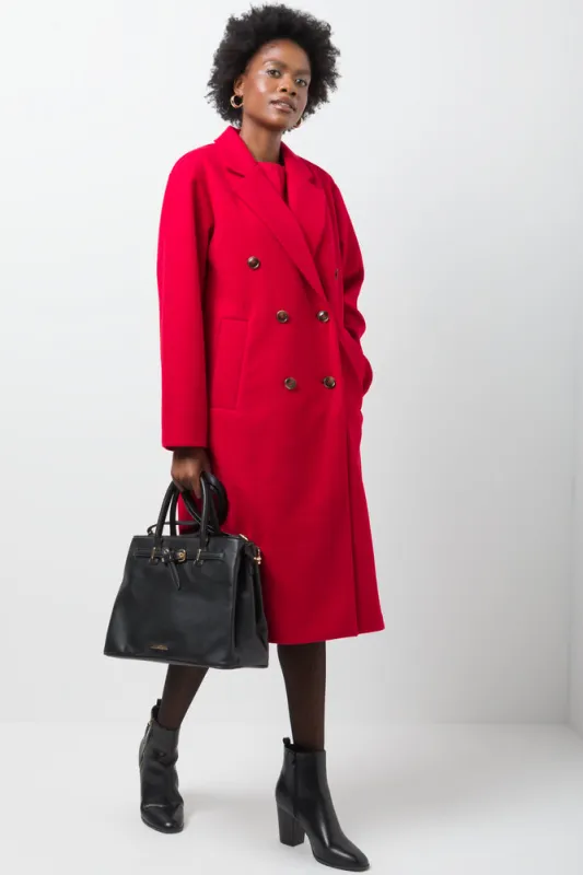 Double Breasted Coat Red sold by Ackermas