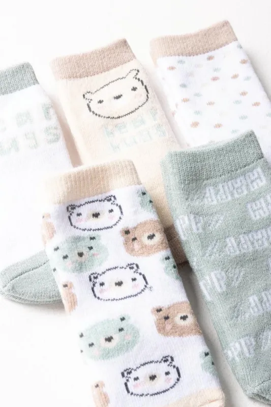 5 Pack Bear Socks Multi sold by Ackermas