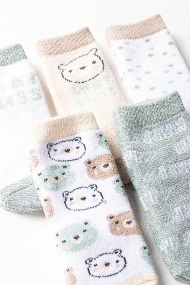 5 Pack Bear Socks Multi sold by Ackermas