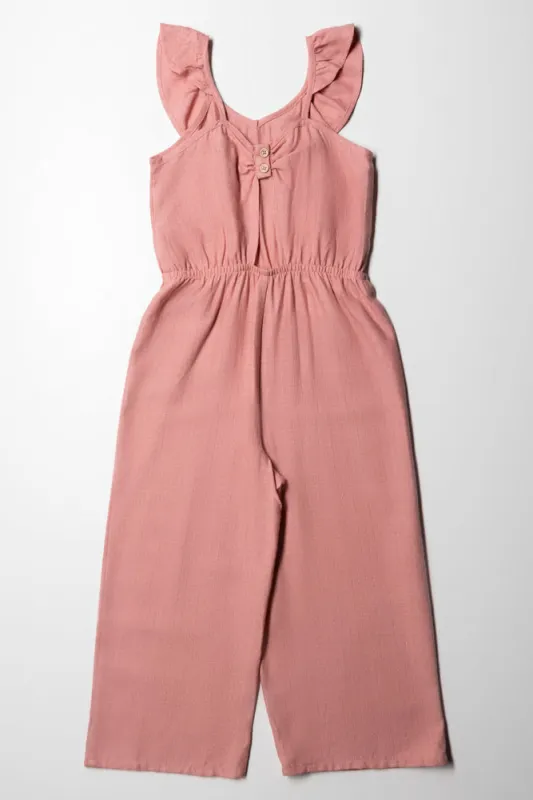 Lurex Jumpsuit With Cut Out Detail Rose Pink sold by Ackermas