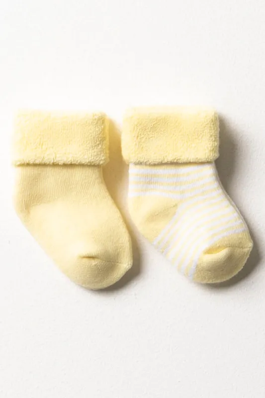 2 Pack Socks Yellow & White sold by Ackermas