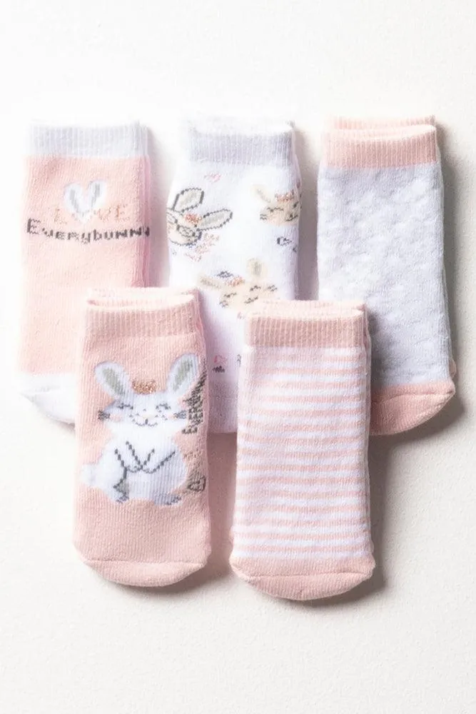 5 Pack Bunny Socks Pink sold by Ackermas