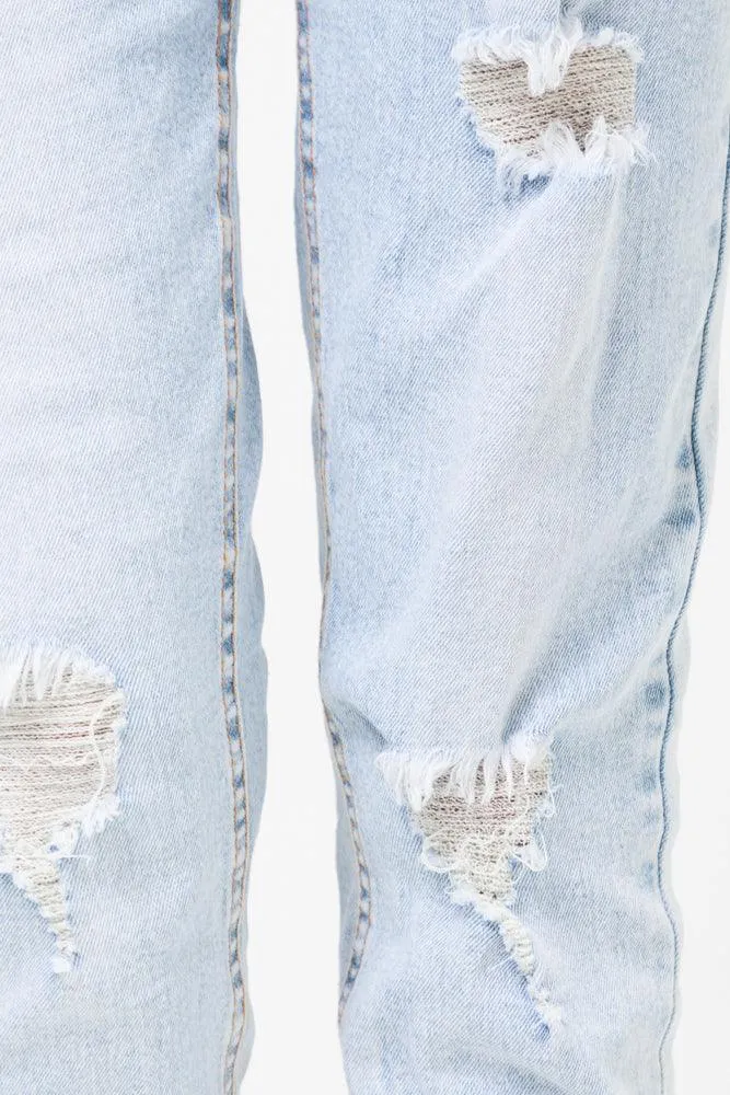 Ripped Skinny Denim Jeans Light Blue sold by Ackermas product image thumbnail 5