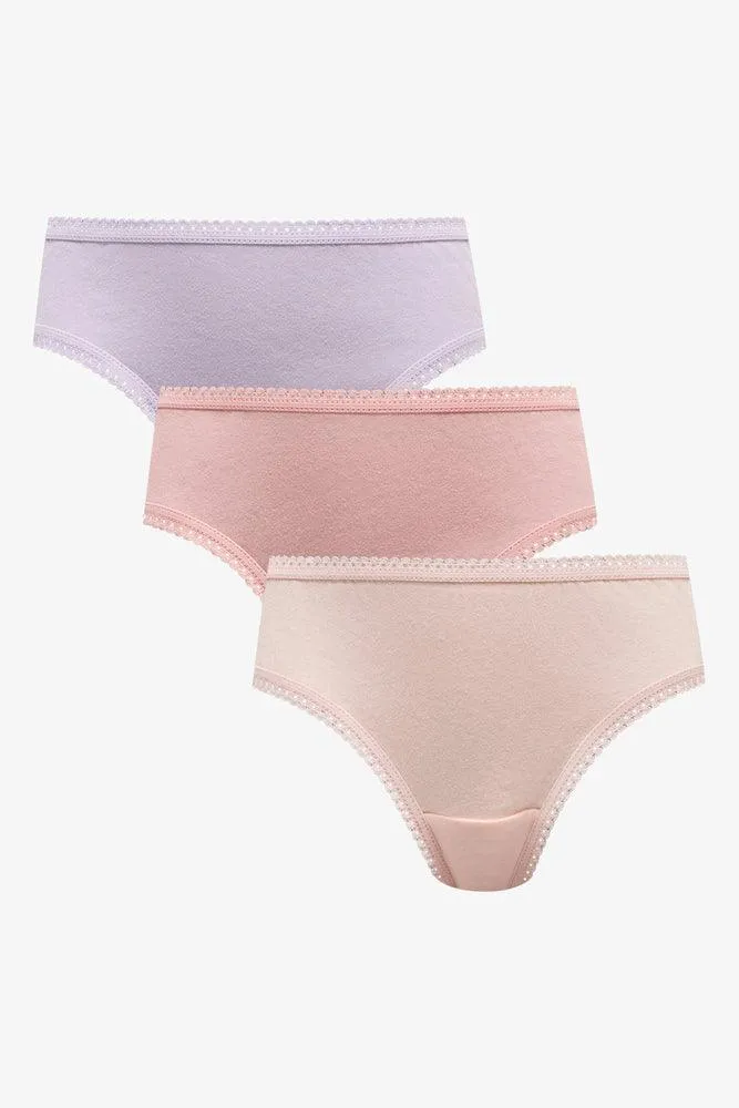 3 Pack Bikini Panties Purple, Peach & Natural sold by Ackermas