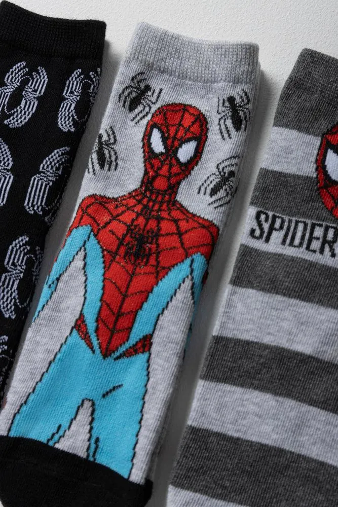 Spider Man 3 Pack Socks Grey Melange sold by Ackermas product image thumbnail 2
