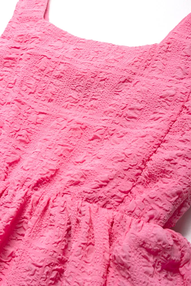 Textured Flare Dress Pink sold by Ackermas product image thumbnail 2