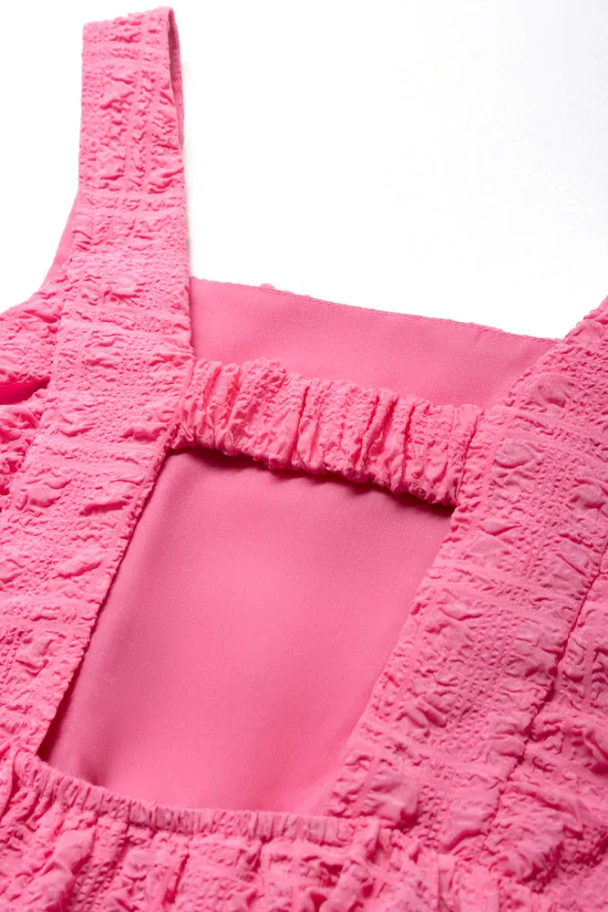 Textured Flare Dress Pink sold by Ackermas product image thumbnail 3