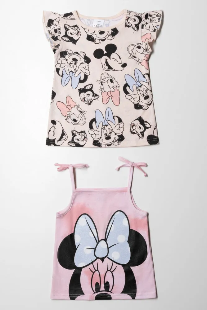 Minnie Mouse 2 Pack T-Shirt Pink sold by Ackermas