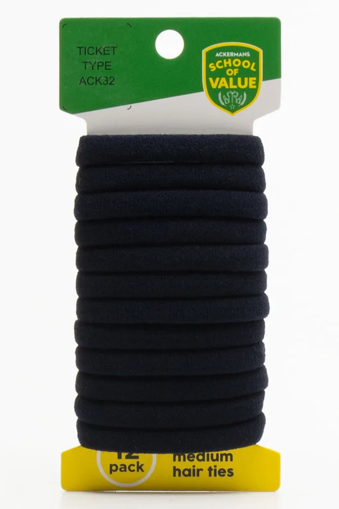 12 Pack Medium Hair Rings Navy sold by Ackermas