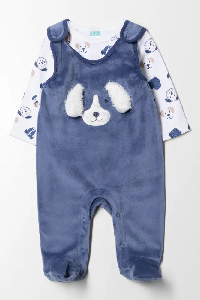 Fleece Dog Dungaree Blue sold by Ackermas