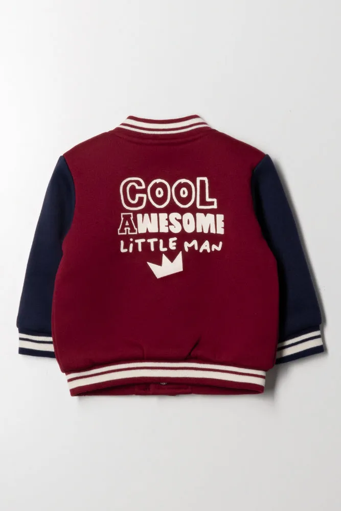 Baseball Jacket Red And Navy sold by Ackermas product image thumbnail 3