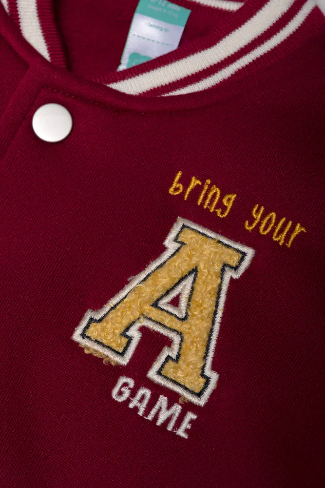 Baseball Jacket Red And Navy sold by Ackermas product image thumbnail 2