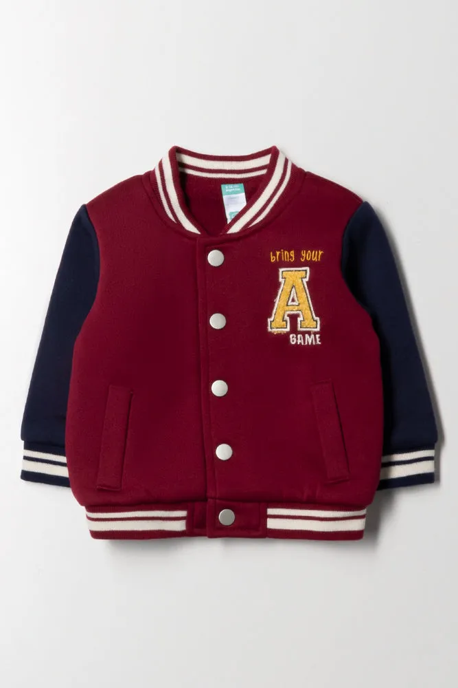 Baseball Jacket Red And Navy sold by Ackermas
