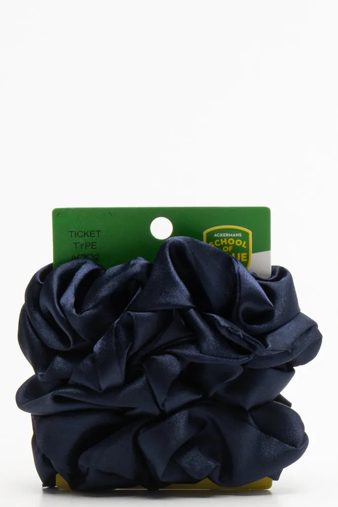 4 Pack Silky Scrunchies Navy sold by Ackermas