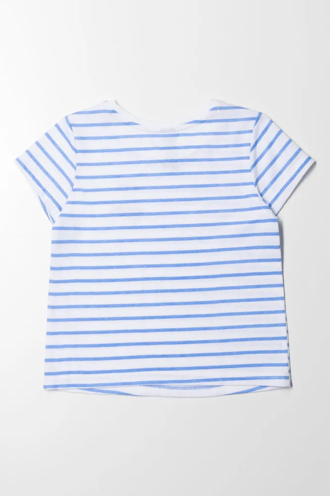 Stripe T-Shirt Light Blue sold by Ackermas product image thumbnail 3