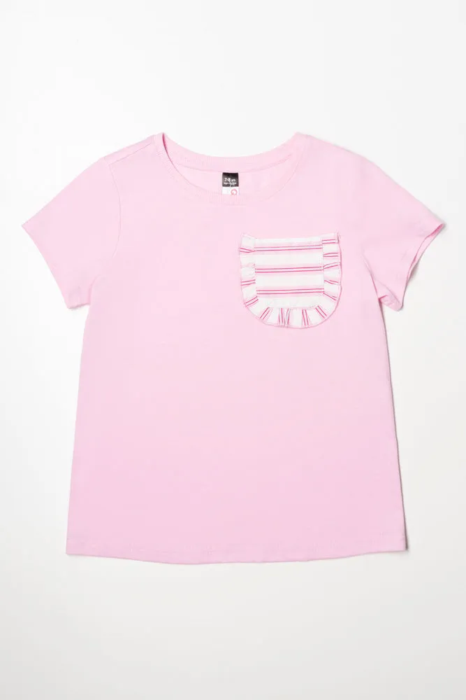 Pocket T-Shirt Light Pink sold by Ackermas