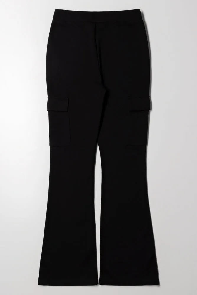 Cargo Flare Legging Black sold by Ackermas product image thumbnail 4