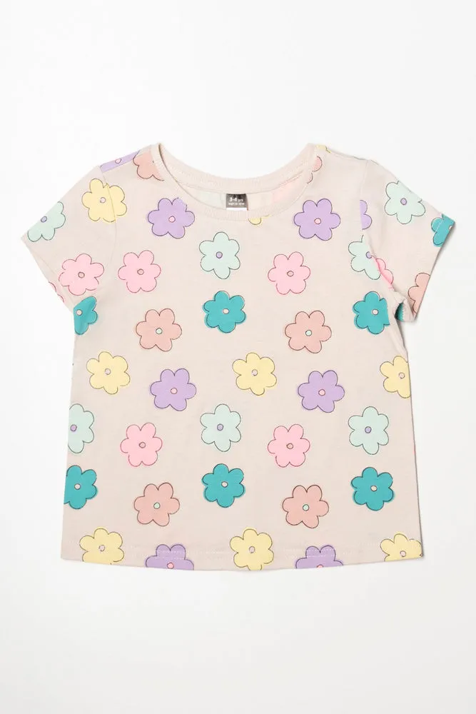 Floral Printed T-Shirt Neutral Multi sold by Ackermas