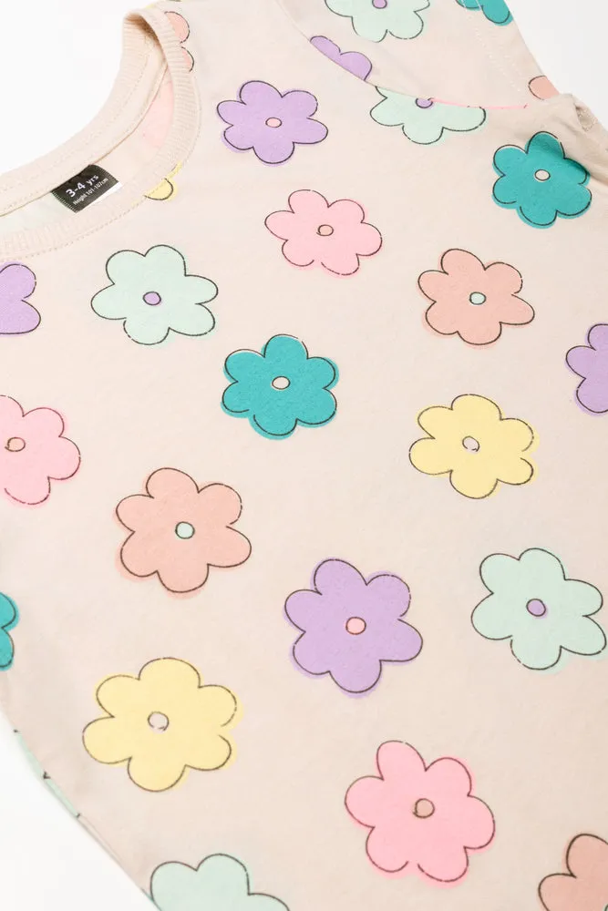 Floral Printed T-Shirt Neutral Multi sold by Ackermas product image thumbnail 2