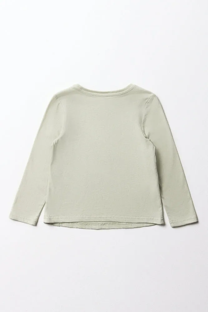 Long Sleeve T-Shirt Light Green sold by Ackermas product image thumbnail 3