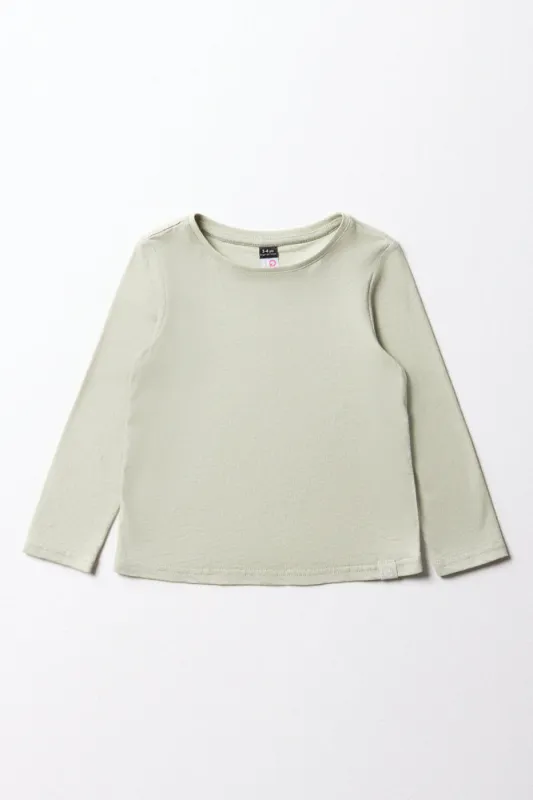 Long Sleeve T-Shirt Light Green sold by Ackermas